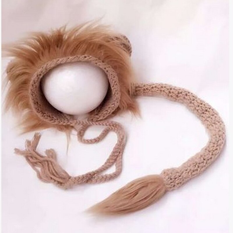 Infant Lion Costume Knitted Material with Fur